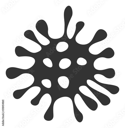 Microbe vector icon. Flat Microbe symbol is isolated on a white background.