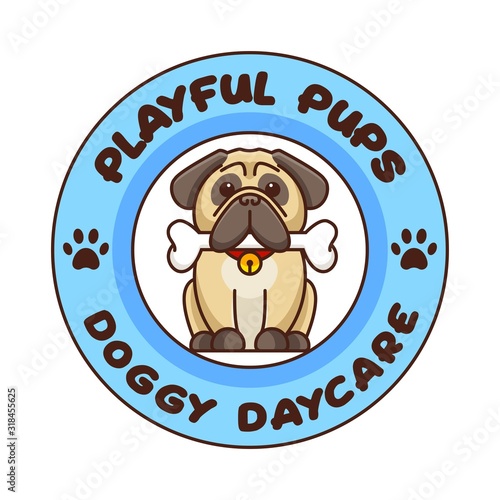 doggy daycare puppy logo cute clinic 