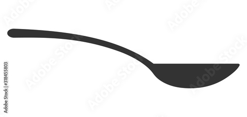Empty spoon vector icon. Flat Empty spoon pictogram is isolated on a white background. photo