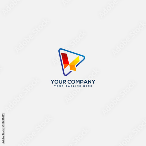 abstract K letter logo and line triangle Free Download abstract K letter logo and line triangle - GFXLoad