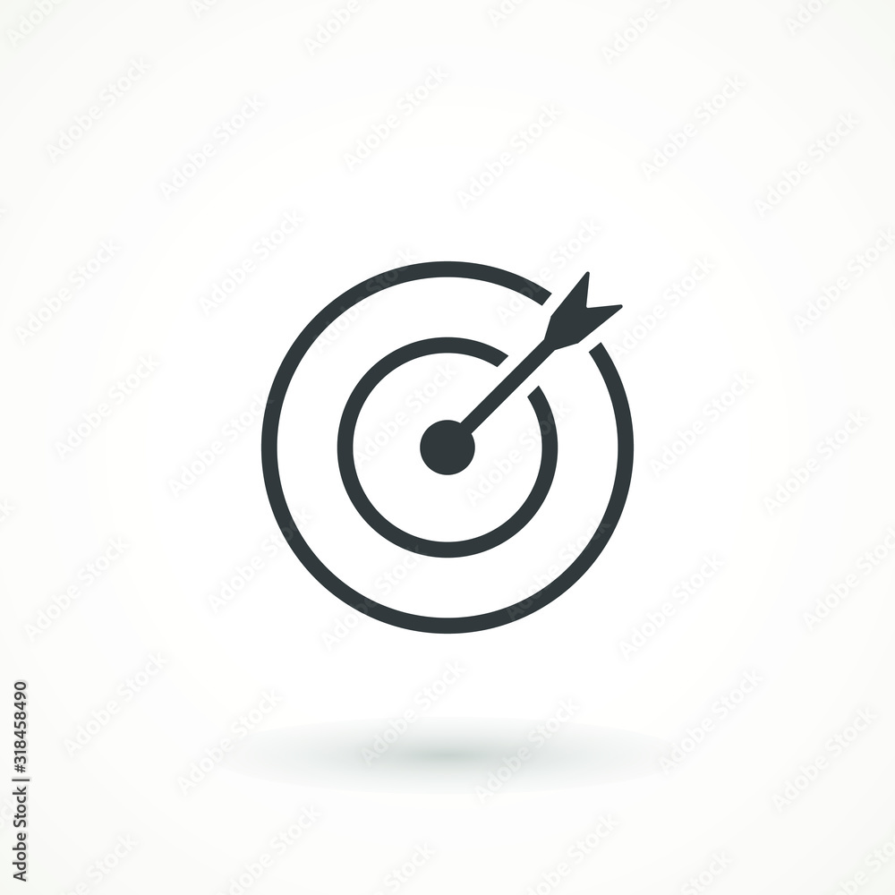 target icon. dart board. archery board. dartboard vector icon. Grey aim, arrow, Idea concept, perfect hit, winner, target goal icon. Success abstract pin logo target icon. dart board. archery board. dartboard vector icon. Grey aim, arrow, Idea concept, perfect hit, winner, target goal icon. Success abstract pin logo