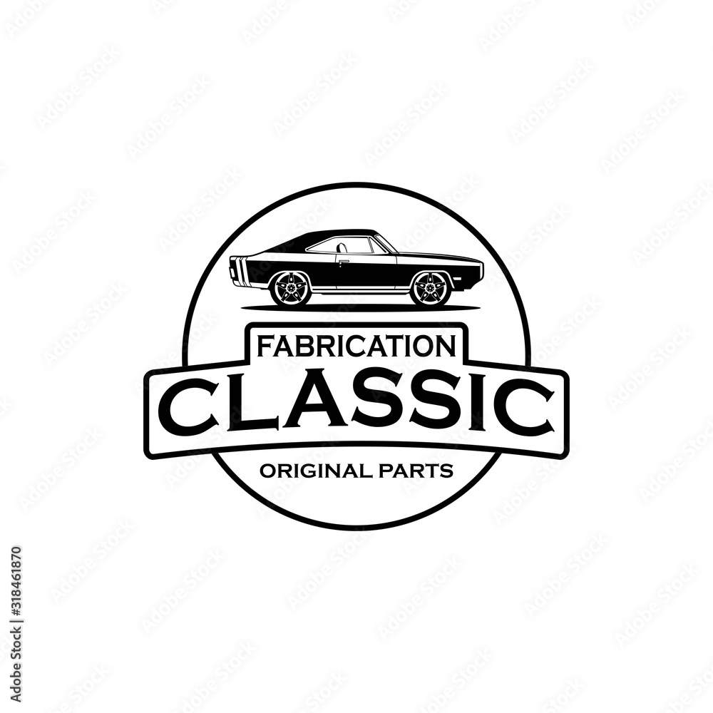 Classic original parts logo vector