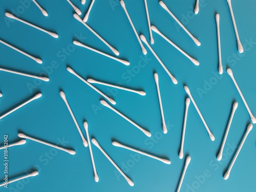 seamless background of cotton buds