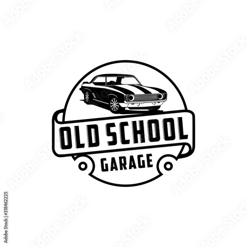 Old school garage logo vector