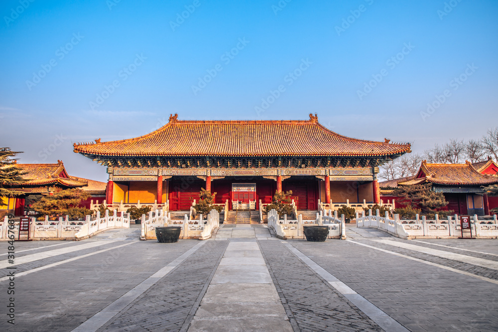 Halberd gate of Taimiao in Beijing, China. Beijing labor people's Cultural Palace, China Halberd gate of Taimiao in Beijing, China. Beijing labor people's Cultural Palace, China