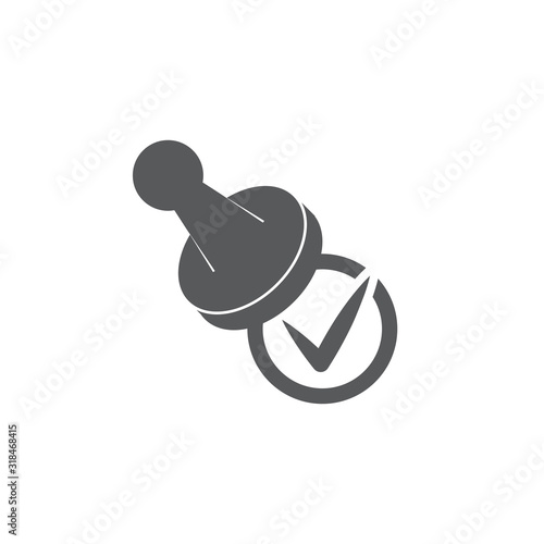Stamp icon on white background