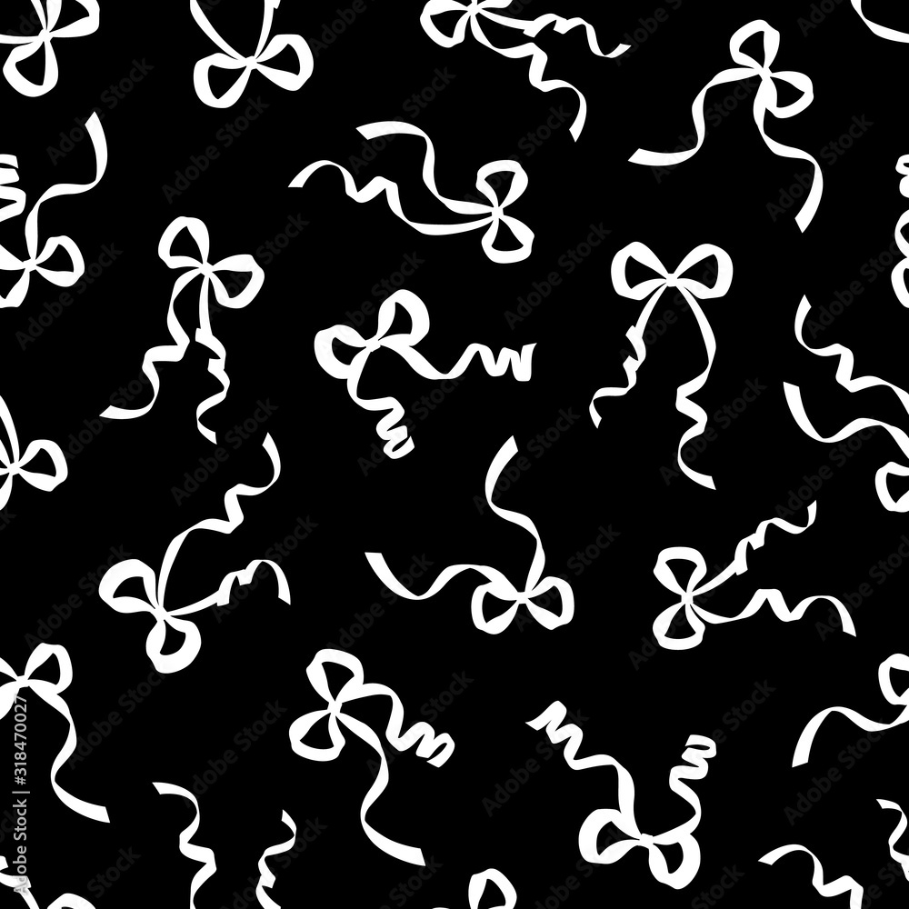 Seamless pattern of elegant, beautiful ribbon, Seamless pattern of elegant, beautiful ribbon,