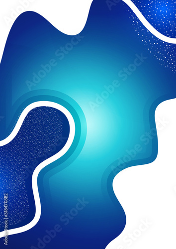 Modern geometric wave pattern background, dynamic shapes, small particles, bright colors. Cover design, poster, flyer, book design.