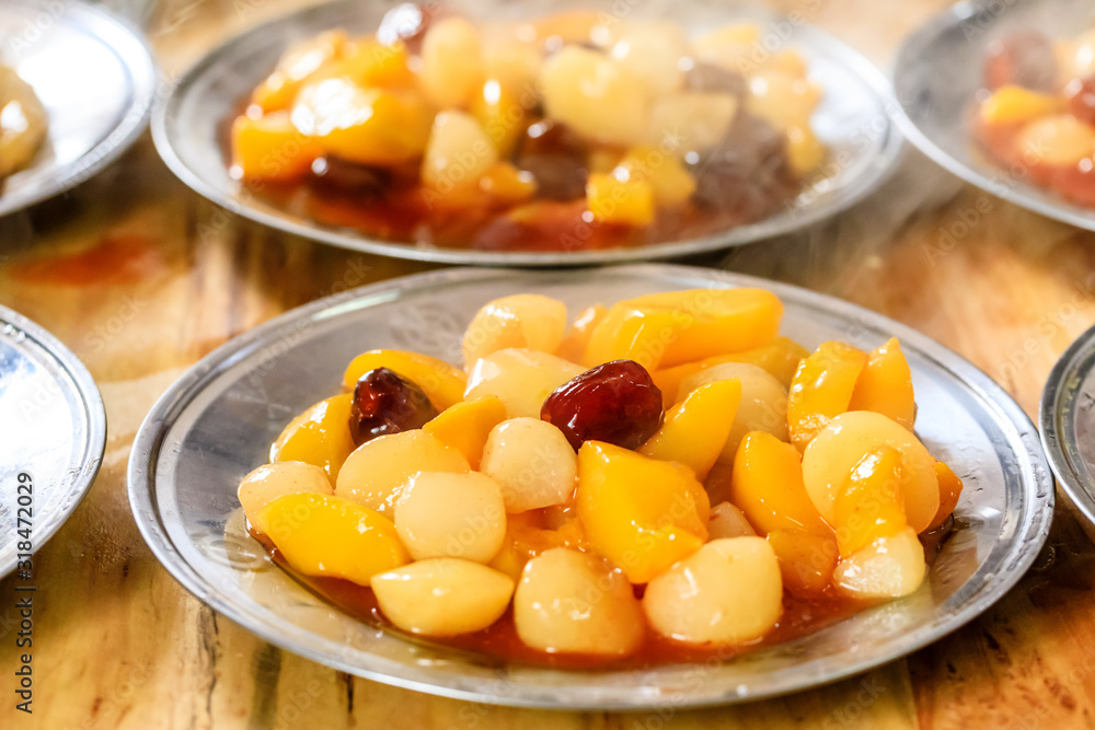Slices of delicious fruit on the plate. Slices of delicious fruit on the plate.