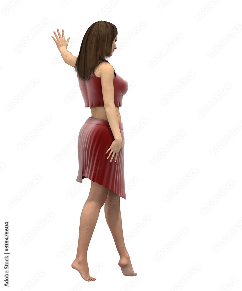 woman character, 3D rendering, illustration woman character, 3D rendering, illustration