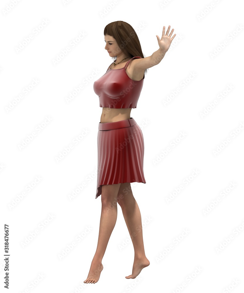 woman character, 3D rendering, illustration woman character, 3D rendering, illustration