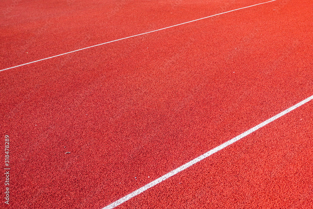 Sport running track for running and jogging for excercise and competition.