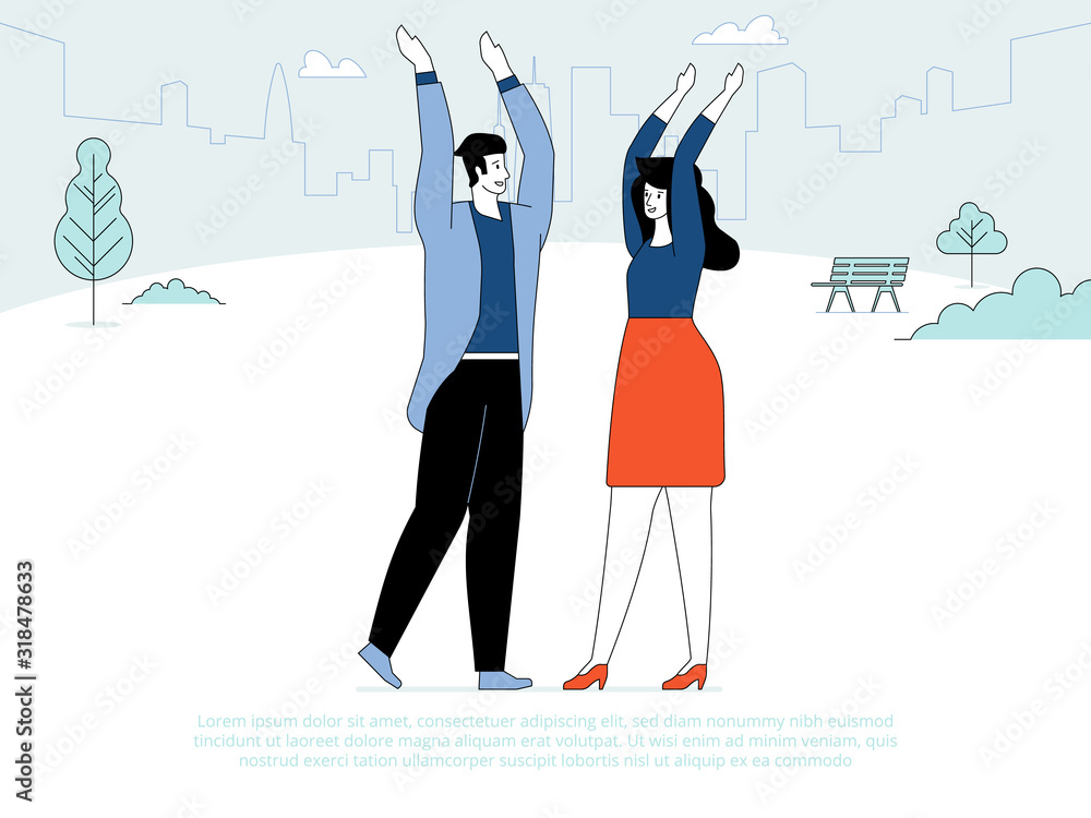 Informal greeting flat banner vector template. Informal greeting flat banner vector template.
