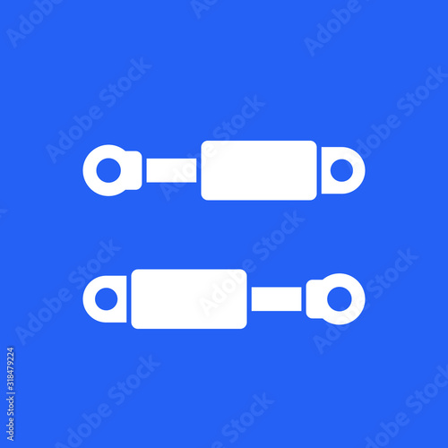 Hydraulic cylinders icon, vector design