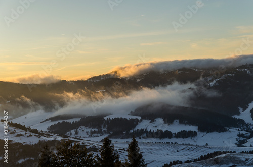 Panorama zimowa z Wysokiego Wierchu (Pieniny) zimą © wedrownik52