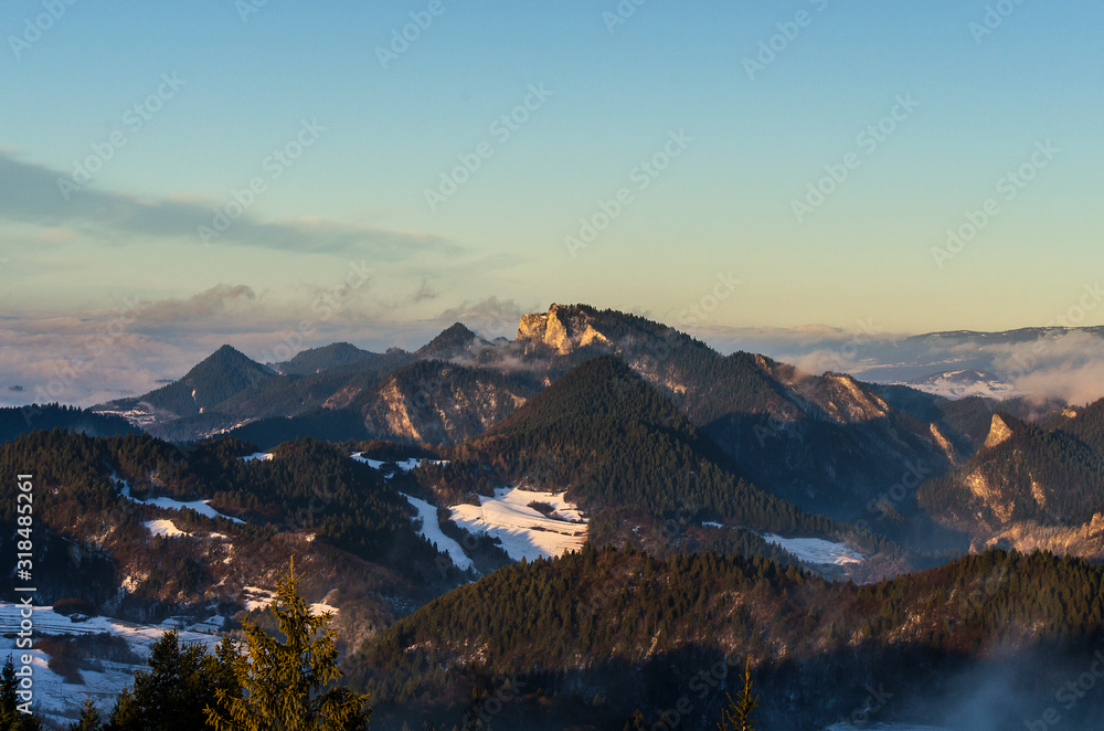 Pieniny w zimowej szacie