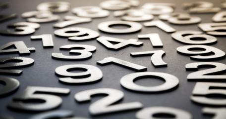 Mathematics background made with solid numbers