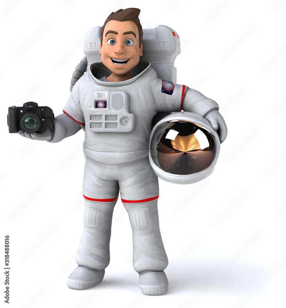 Fun astronaut - 3D Illustration Fun astronaut - 3D Illustration