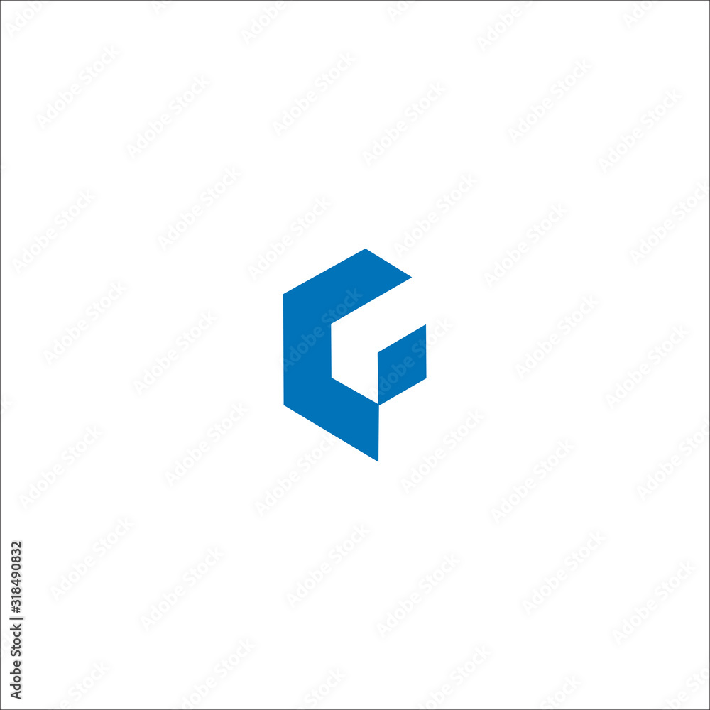 Fototapeta premium GF Logo Modern Minimal and Clean
