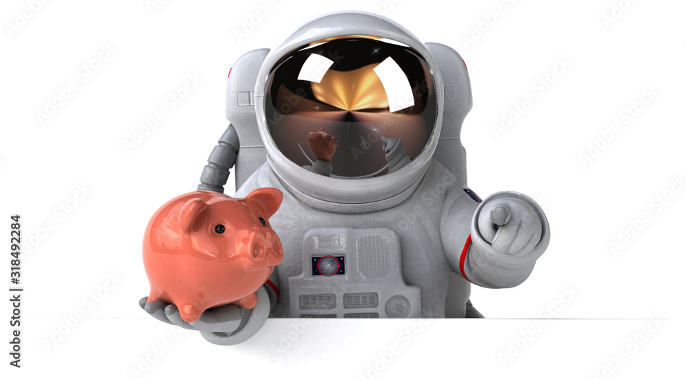 Fun astronaut - 3D Illustration Fun astronaut - 3D Illustration