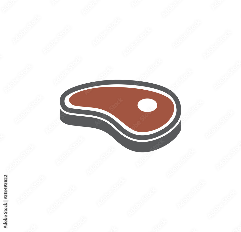 Steak related icon on background for graphic and web design. Creative illustration concept symbol for web or mobile app Steak related icon on background for graphic and web design. Creative illustration concept symbol for web or mobile app