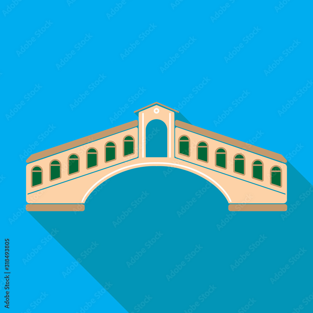 Italy architecture  flat design icon. Template element  for web and mobile applications.