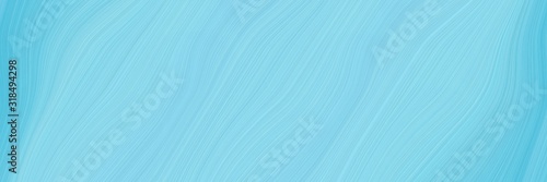 modern banner with sky blue, medium turquoise and pale turquoise colors. dynamic curved lines with fluid flowing waves and curves