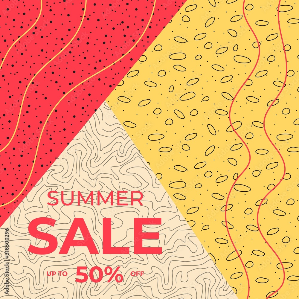 Summer sale best banner template design, end of season special banner. Vector illustration