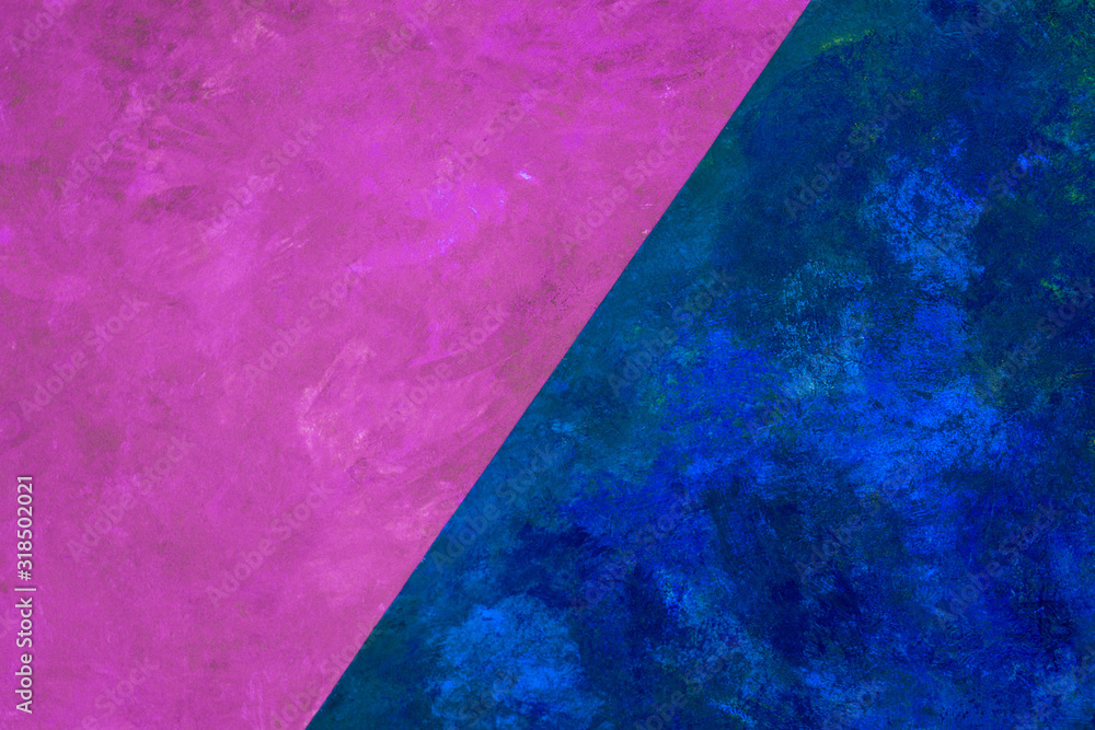 Dual blue pink oil painting background. Valentines day concept. Copy space. Textured, horizontal. Dual blue pink oil painting background. Valentines day concept. Copy space. Textured, horizontal.