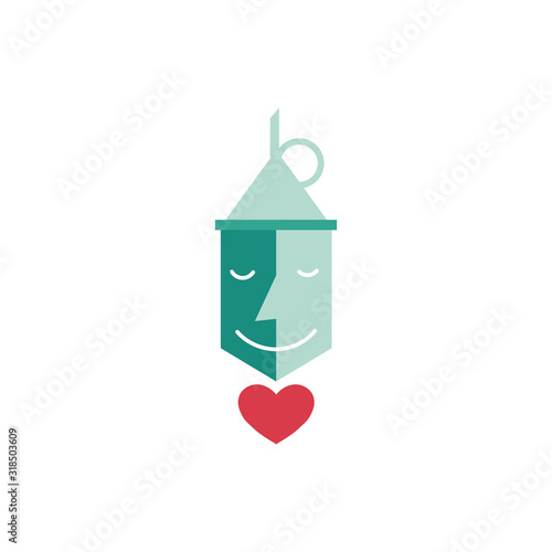 tin man with heart fairytale character