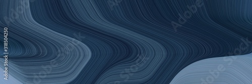 flowing header design with very dark blue, light slate gray and teal blue colors. dynamic curved lines with fluid flowing waves and curves © Eigens