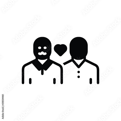 Black solid icon for regard 