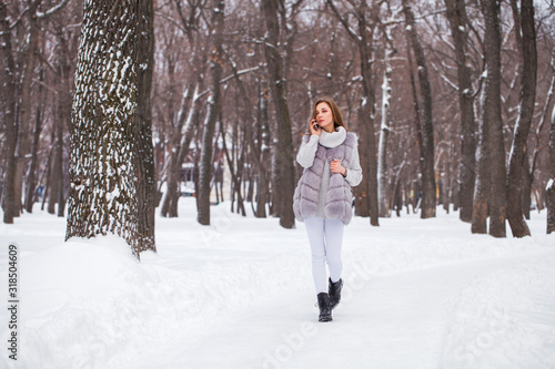 Fashion young girl in the winter time © Andrey_Arkusha