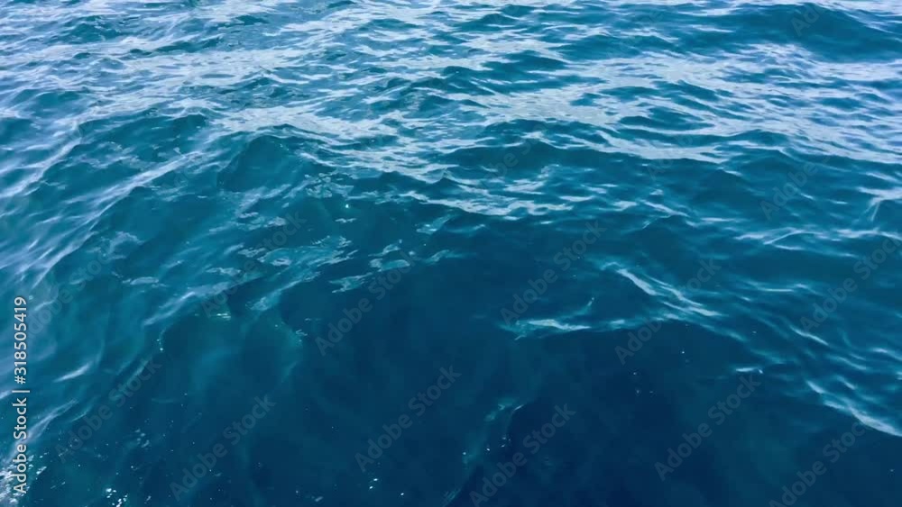 Swirling sea water coming from the boat, close up Swirling sea water coming from the boat, close up