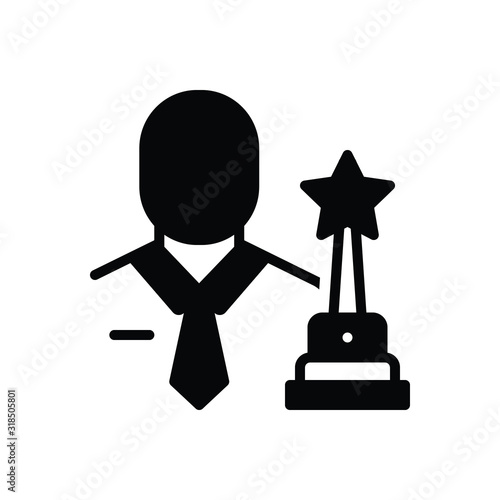 Black solid icon for champion