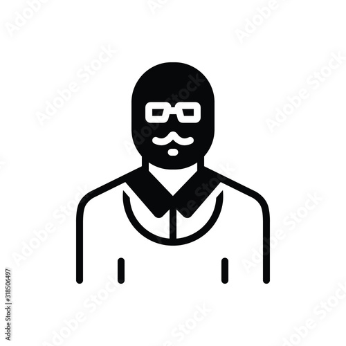 Black solid icon for grandfather
