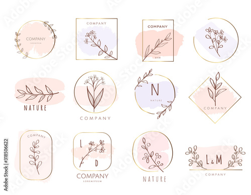 luxury logo .for banner,wedding,badge,printing,product,package.vector illustration