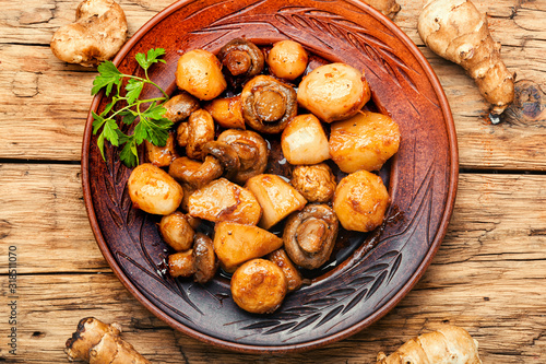 Baked Jerusalem artichoke