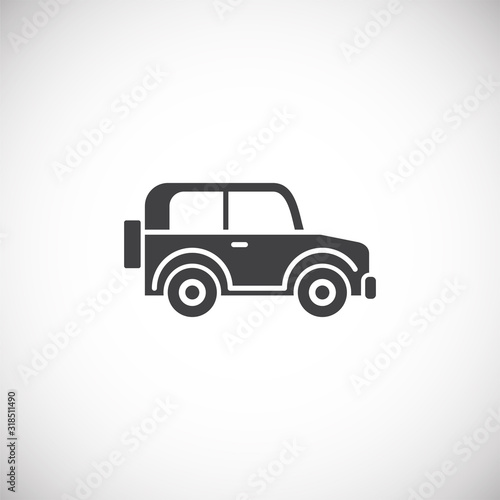 Transportation related icon on background for graphic and web design. Creative illustration concept symbol for web or mobile app