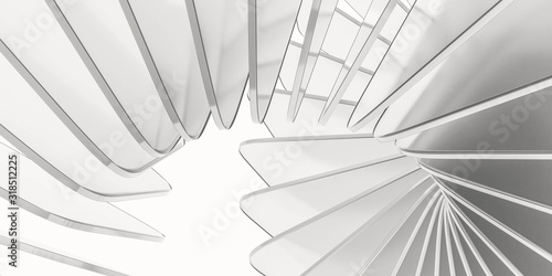 Fototapeta Naklejka Na Ścianę i Meble -  abstract white transparent glas squares forming a ring structure illustration 3d render illustration