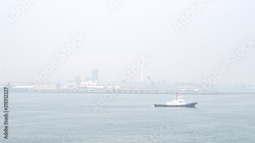 Yokohama bay with ship © dodotone