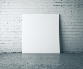Blank poster in room