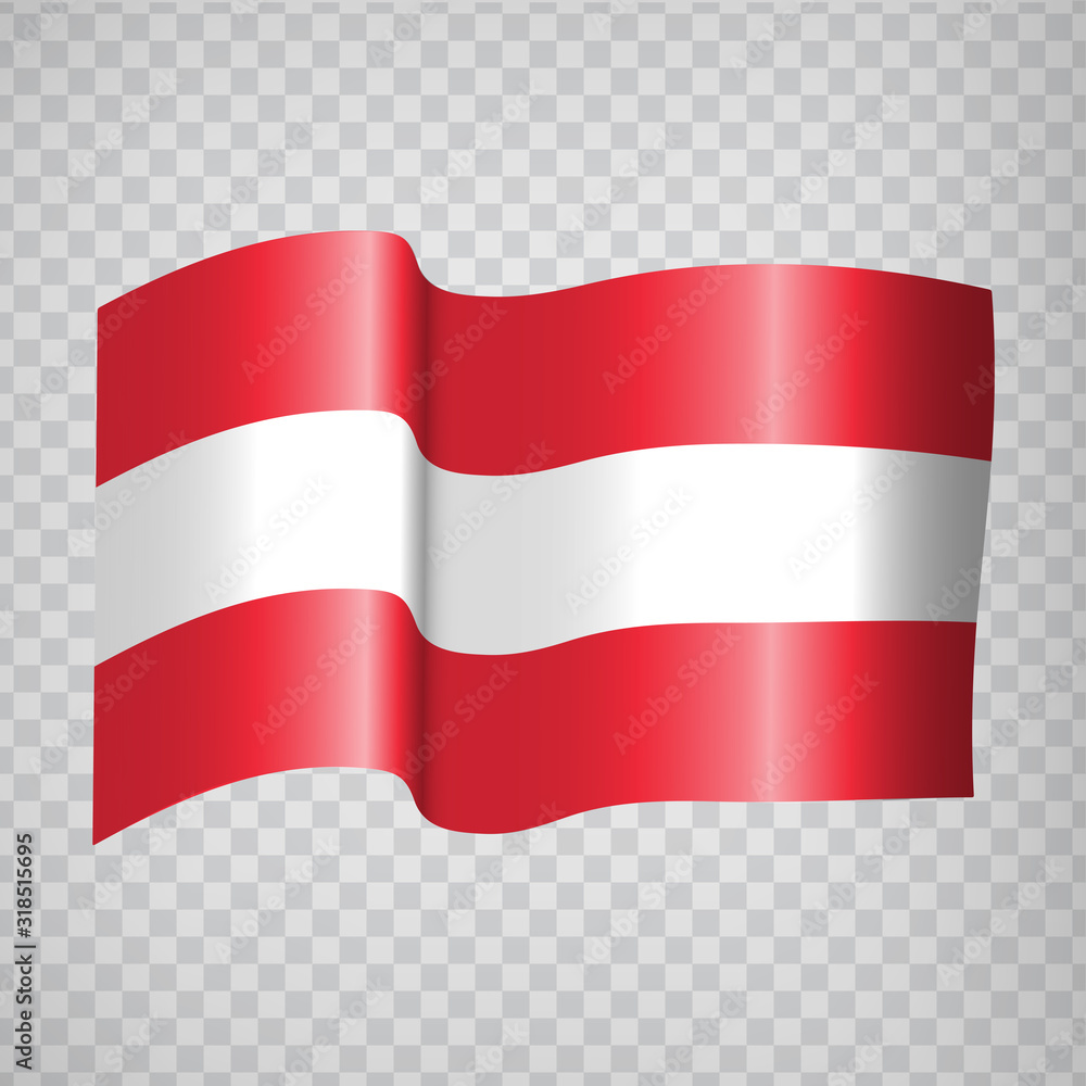 3D Realistic waving Flag of Austria on transparent background. National Flag of Austrian Republic for your web site design, logo, app, UI. Europe. EPS10. 3D Realistic waving Flag of Austria on transparent background. National Flag of Austrian Republic for your web site design, logo, app, UI. Europe. EPS10.