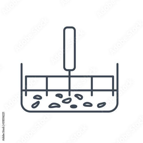 Thin line icon manufacture of dairy, curd and cheese production