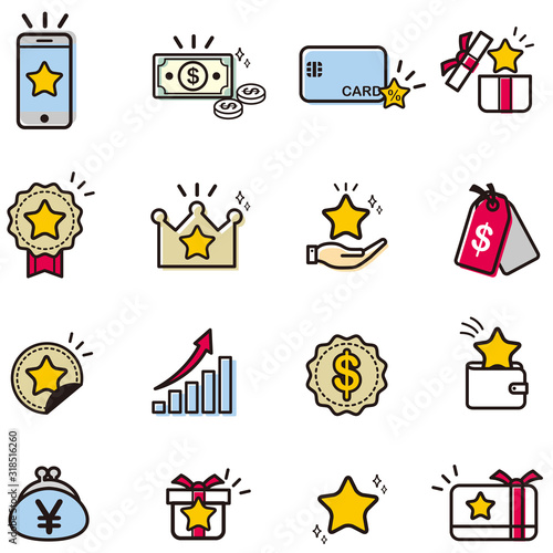 Loyalty Program vector icons set