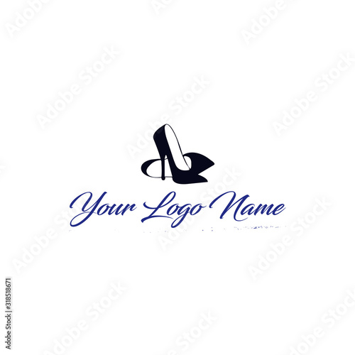 Female Footwear Logo template - VECTOR
