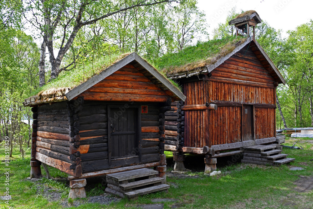 historische Blockhäuser in Fauske Norwegen historische Blockhäuser in Fauske Norwegen