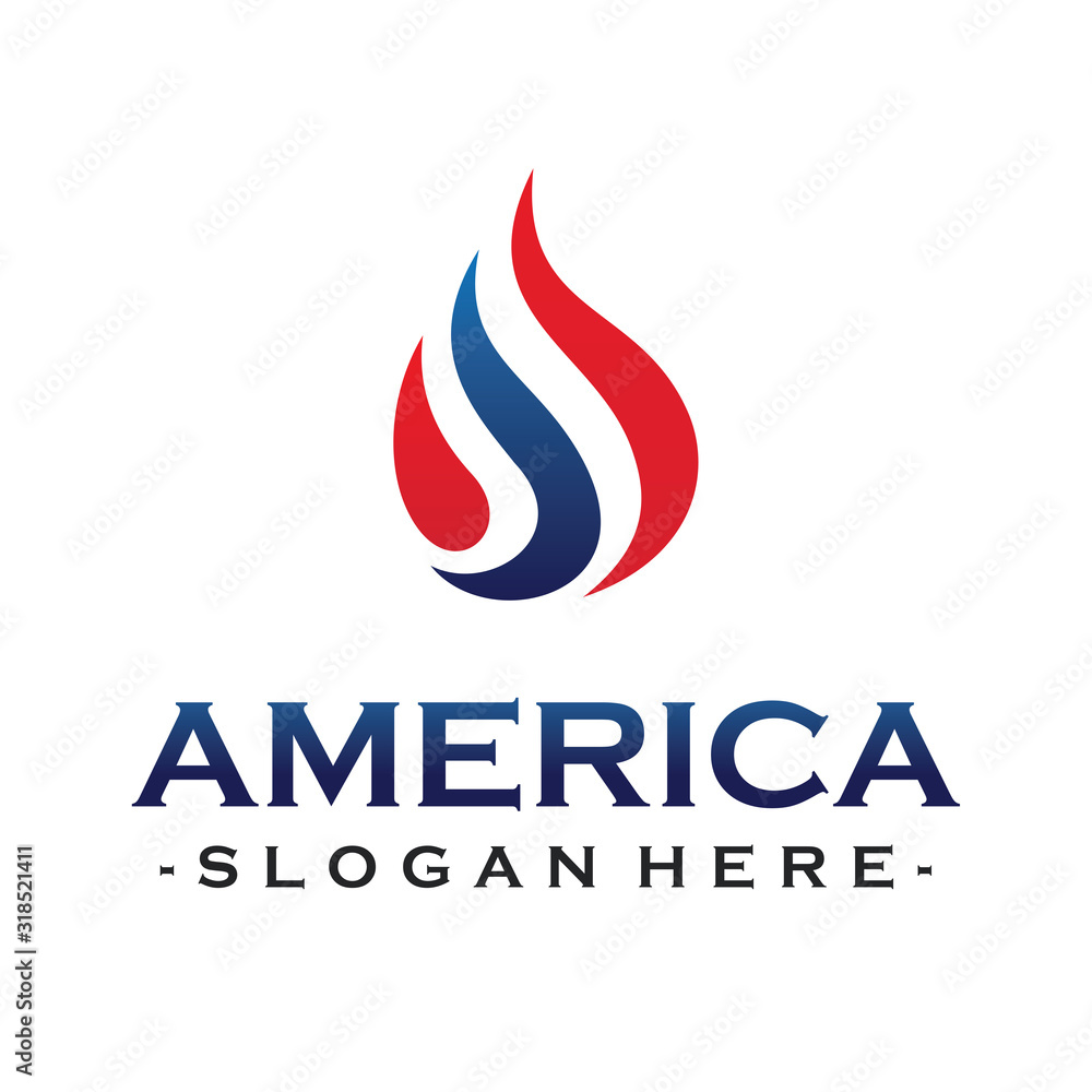 Fototapeta premium Fire flames, fire Logo, Gas and Oil Logo