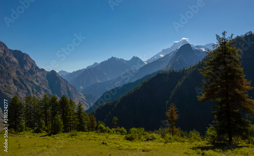 Beautiful mountains view of Uttarakhand  India