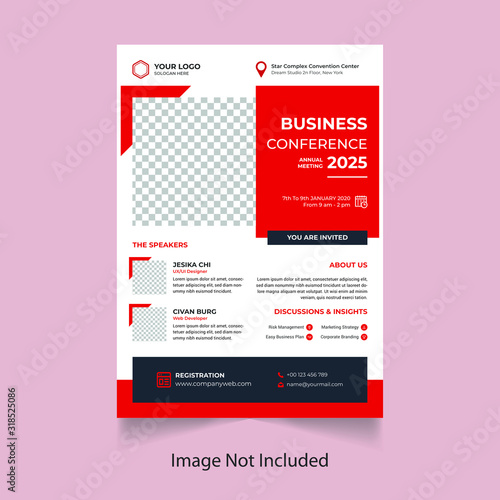 Business conference flyer template